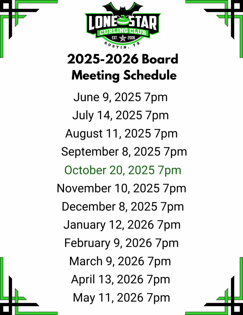 LSCC 2025-2026 Board Meeting Schedule